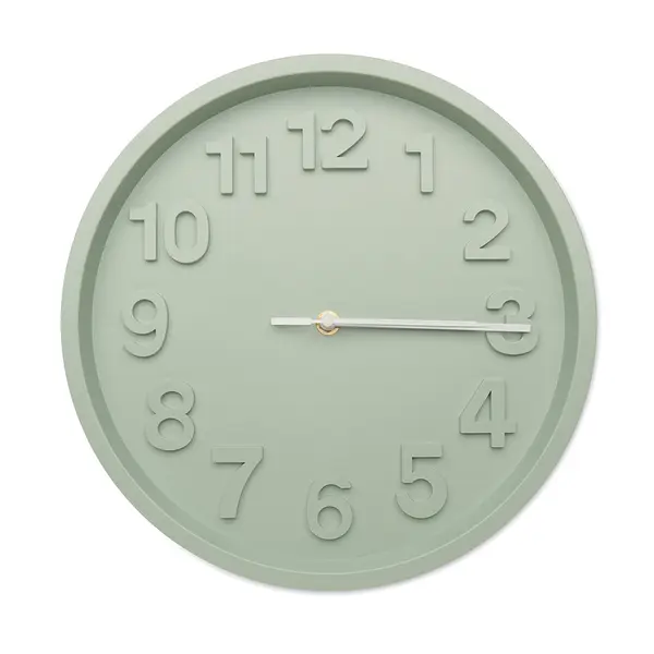 249662-EC Sat zidni Muro od polipropilena s alu kazaljkama mint zeleni fi 30 cm