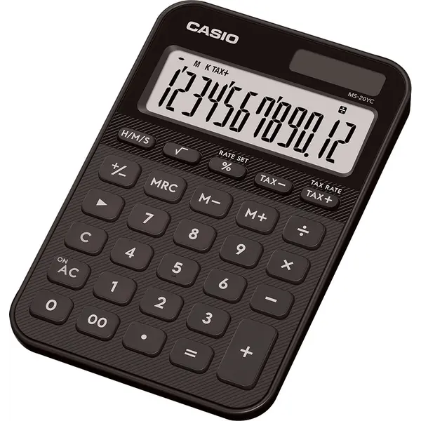 248470-EC Kalkulator CASIO MS-20 YC-BK crni P10