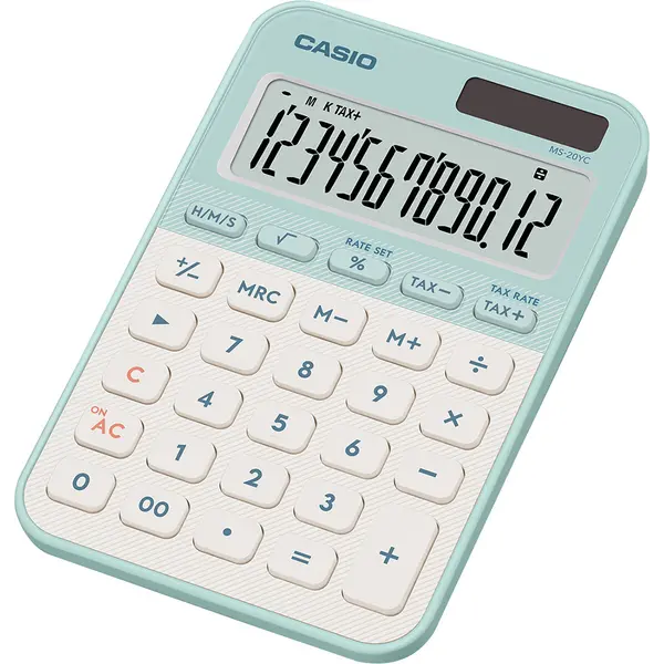 248471-EC Kalkulator CASIO MS-20 YC-LG zeleni P10