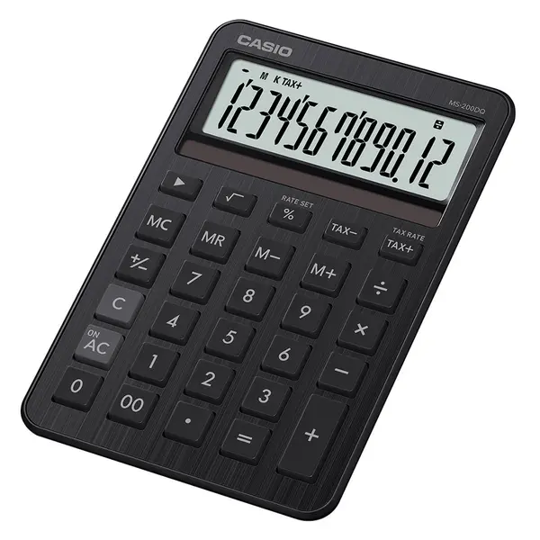 248477-EC Kalkulator CASIO MS-200DQ-BK crni P10