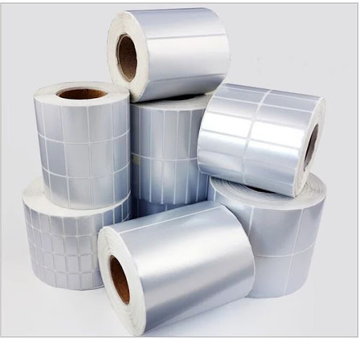 40x20 2000 PET ETIKETE samoljepive 40 x 20 -2000 kom rola,fi76, PET silver
