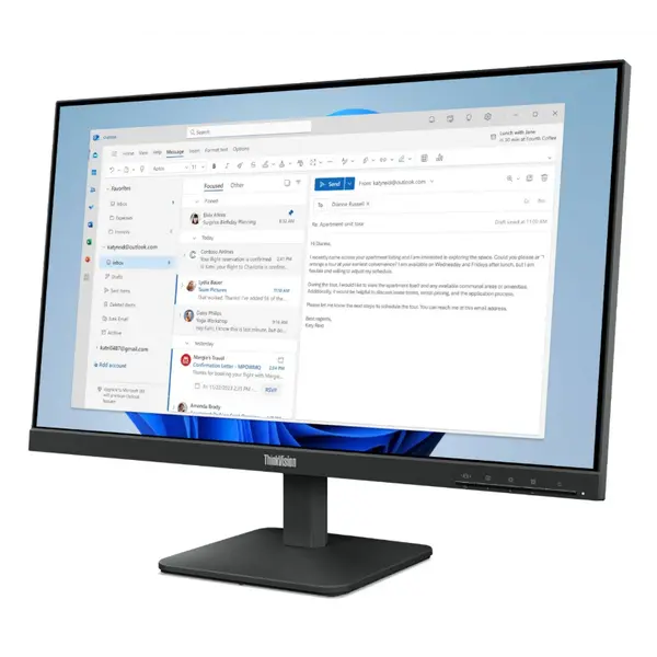 64B5KAT1EU Monitor LED 23,8" Lenovo ThinkVision S24-4e IPS, VGA, HDMI, 100Hz
