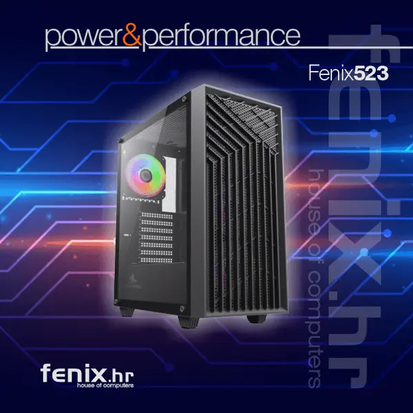 PC FLAME X-523 Stolno računalo Fenix 523 Intel i7 14700KF,32GB DDR5,RX9070 XT 16GB, W11Pro