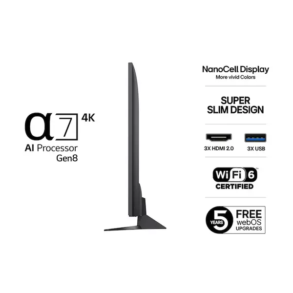 55NANO82A6B TV LED 55" LG 55NANO82A6B, 139cm, 4K, UHD, Smart TV
