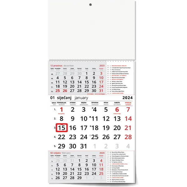 90030003-EC Kalendar 2025 poslovni - katolički