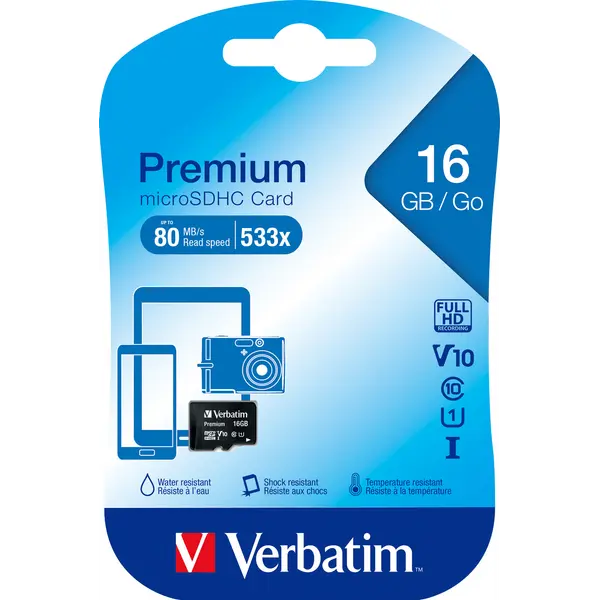 N-47044 Memorijska kartica MicroSD 16GB Verbatim PRO SDXC U3, A2, V30, Class 10