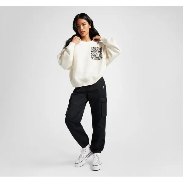 10026099-A02-286 Converse Leopard Crew Sweater
