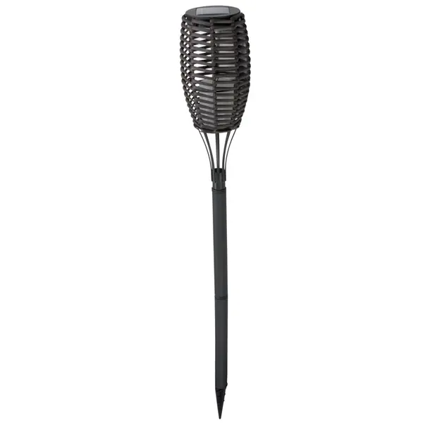 5952 SVJETILJKA SOLARNA RATTAN AMBER LED  105X105X670mm
