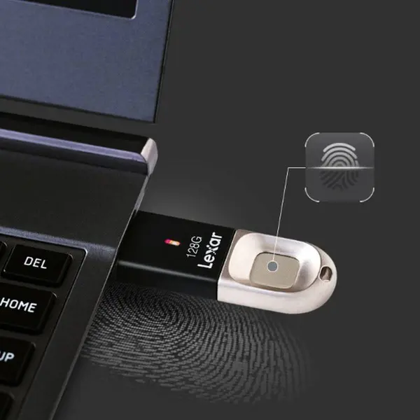 LEXAR memorija USB F35 64GB Fingerprint (USB 3.0)