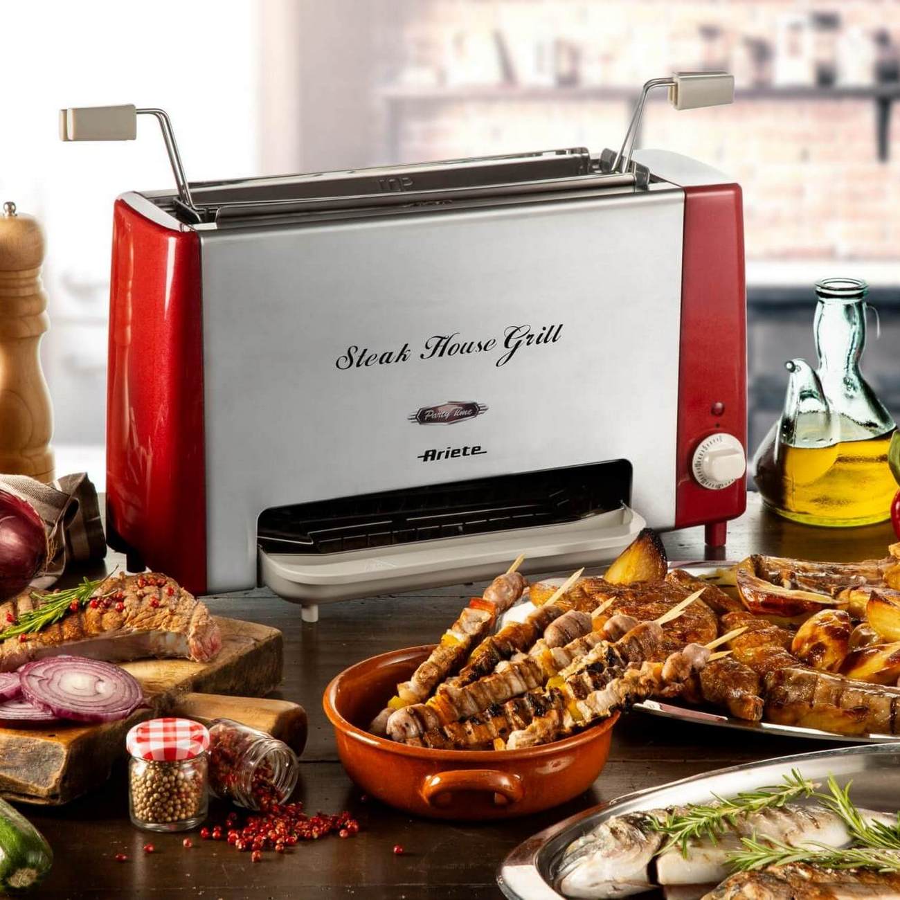 00C073000AR0 ARIETE električni roštilj Steak House Grill 730