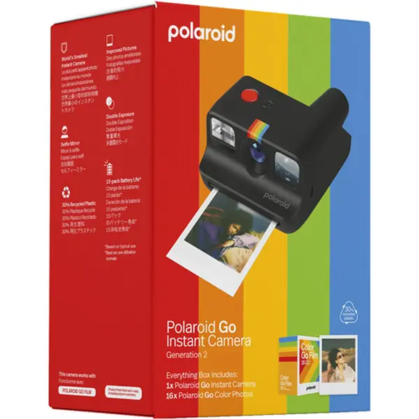 006280 POLAROID fotoaparat GO2 Black Everything Box