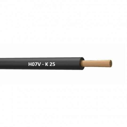 0132025012 VODIČ P/F 25 CRNI (H07V-K)