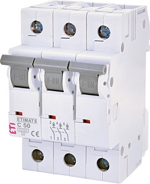 ETI AUTOMATSKI OSIGURAČ C 50A 3P 6kA
