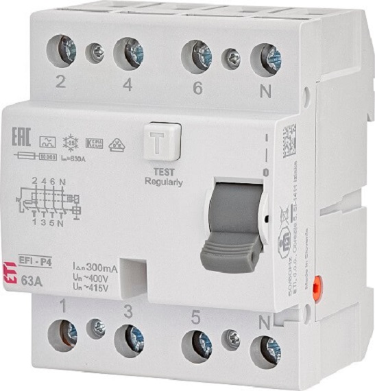 ETI SKLOPKA FID 63A 4P 0,3A EFI-4AC