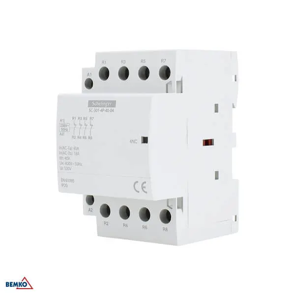 A62-SC-301-4P-40-40 SKLOPNIK INSTALACIJSKI SC301 4P 40A TIP 40 (4NO + 0NC) SCHELINGER