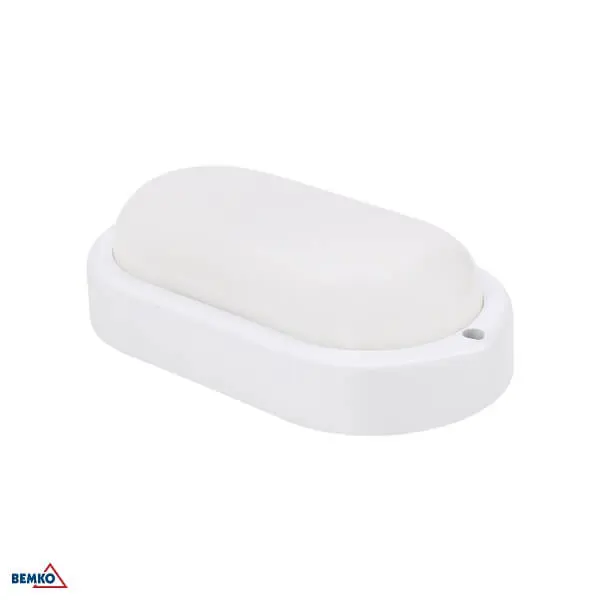 C45-KAN2-08-WHO-4K LED PLAFONJERA 8W 4000K 760lm IP54 BIJELA OVALNA KANLO