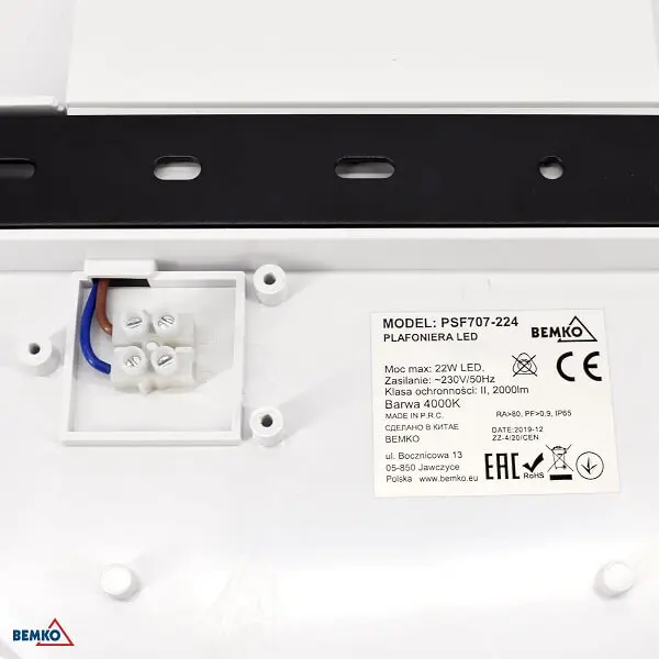 C36-PSF707-224-MD LED PLAFONJERA 22W 4000K IP66 "DIANA" OPAL 2200lm SENZOR