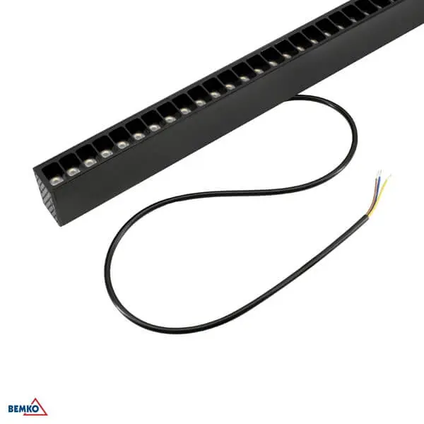 C26-LOR-30BL-4K-UGR LED SVJETILJKA LINIJSKA LORIEN 30W 120cm 3300lm 4000K UGR19 52° CRNA