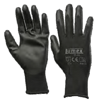 ZR-008_LUM RUKAVICE ZAŠTITNE PU PALM CRNE VEL.10