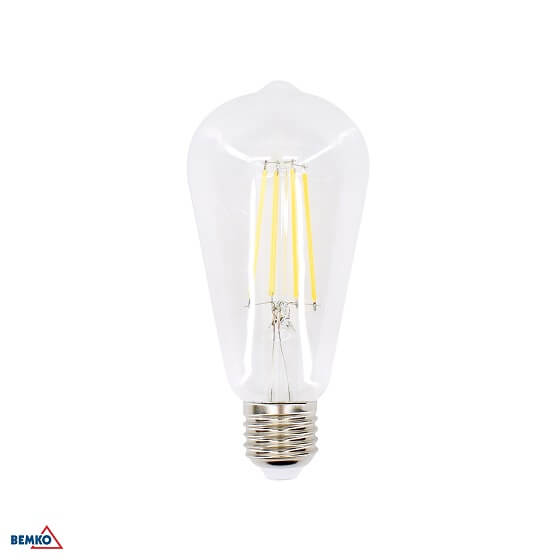 D86-FLB-E27-ST64-070-2K LED ŽARULJA FILAMENT E27 7W ST64 2700K 950lm