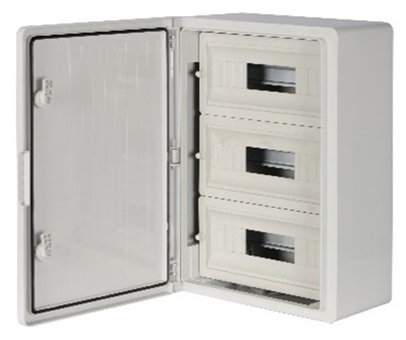 MD-9091-CNL ORMAR 350X500X190 DIN 3X14M ABS PUNA VRATA IP65 SIVI OPAQUE