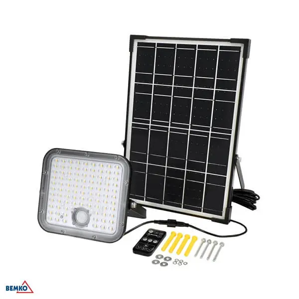 C83-SOP-030BL-4K-PIR LED REFLEKTOR SOLARNI SA PLOČOM 30W IP65 4000K 4800lm SENZOR CRNI SOLPAR