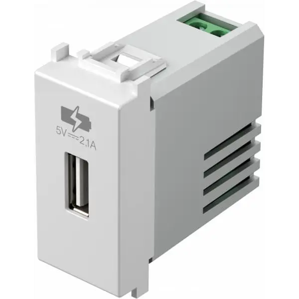 TEM USB PUNJAČ 1M 5V 2,1A BIJELI MODUL