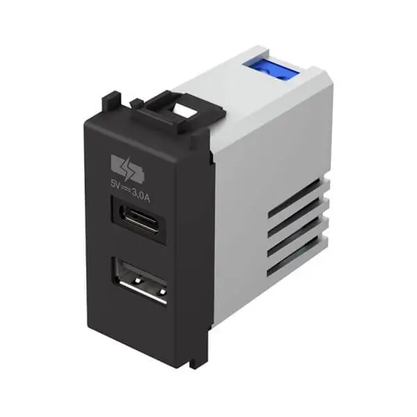 EM68SB-U TEM USB PUNJAČ 1M 5V  3.0A CRNI