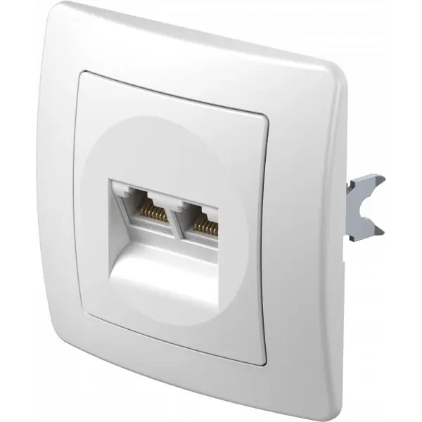 TEM UTIČNICA 2XRJ45 CAT5 P/Ž EKONOMIK BIJELA