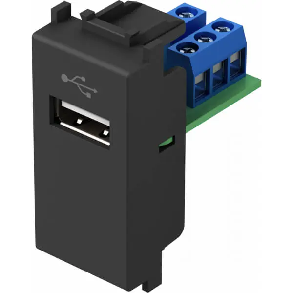 TEM UTIČNICA USB TIP A 1M CRNA MODUL