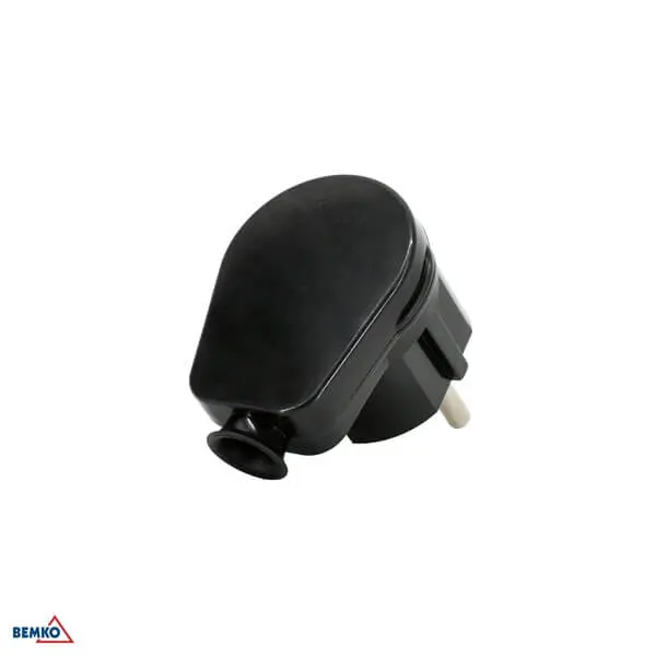 B22-HS-P01C-BL UTIKAČ ŠUKO KUTNI PVC CRNI BEMKO