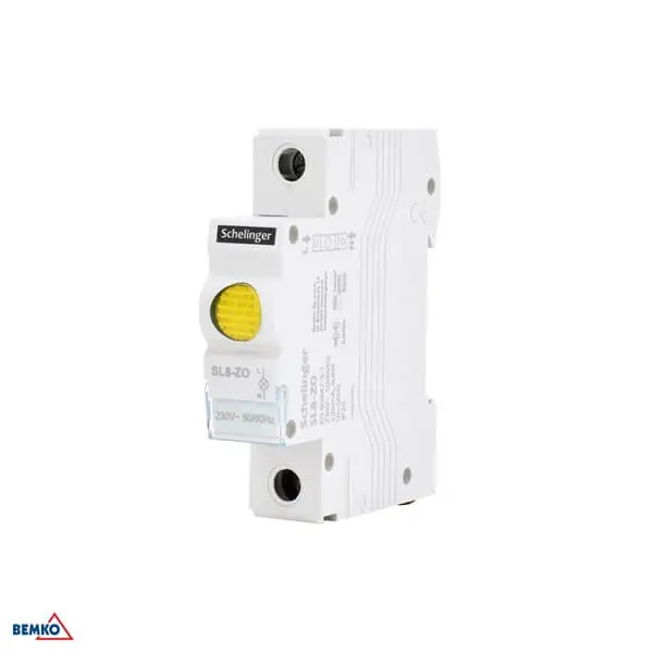 A15-SL8-ZO SIGNALNA MODULARNA LED SVJETILJKA NA DIN SL8 ŽUTA