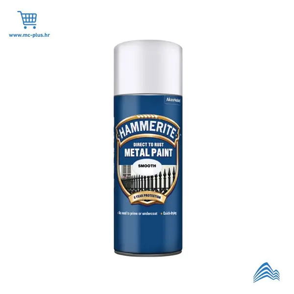 5084785 Hammerite sprej-Smooth-sjajni lak srebrni 400ml