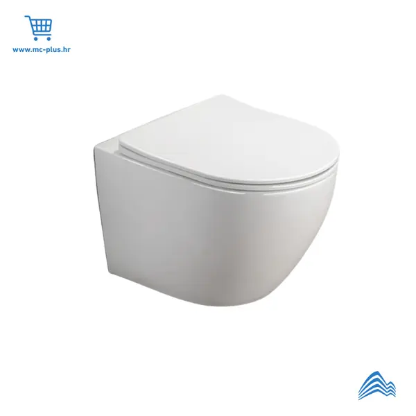 MWH200 AC WC školjka viseća PERLA compact rimless s duroplast softclose wc daskom