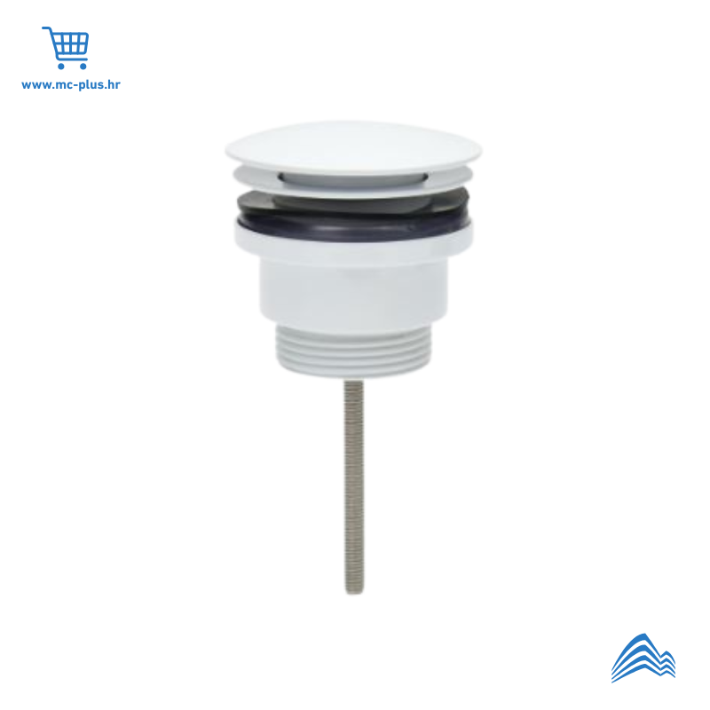 SIPICM Armal sifonska pileta 5/4" crna mat push univerzalna okrugla za umivaonik