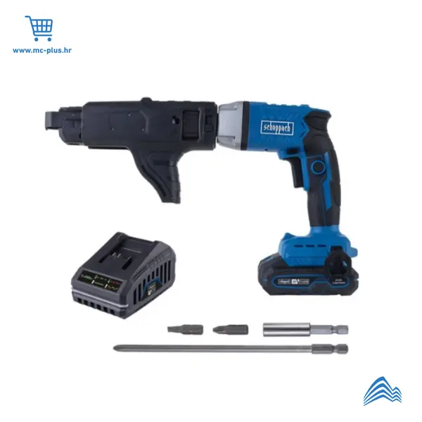 BS-DWD400MS-X Scheppach BS-DWD400MS-X aku suhomontažni odvijač sa spremnikom u setu
