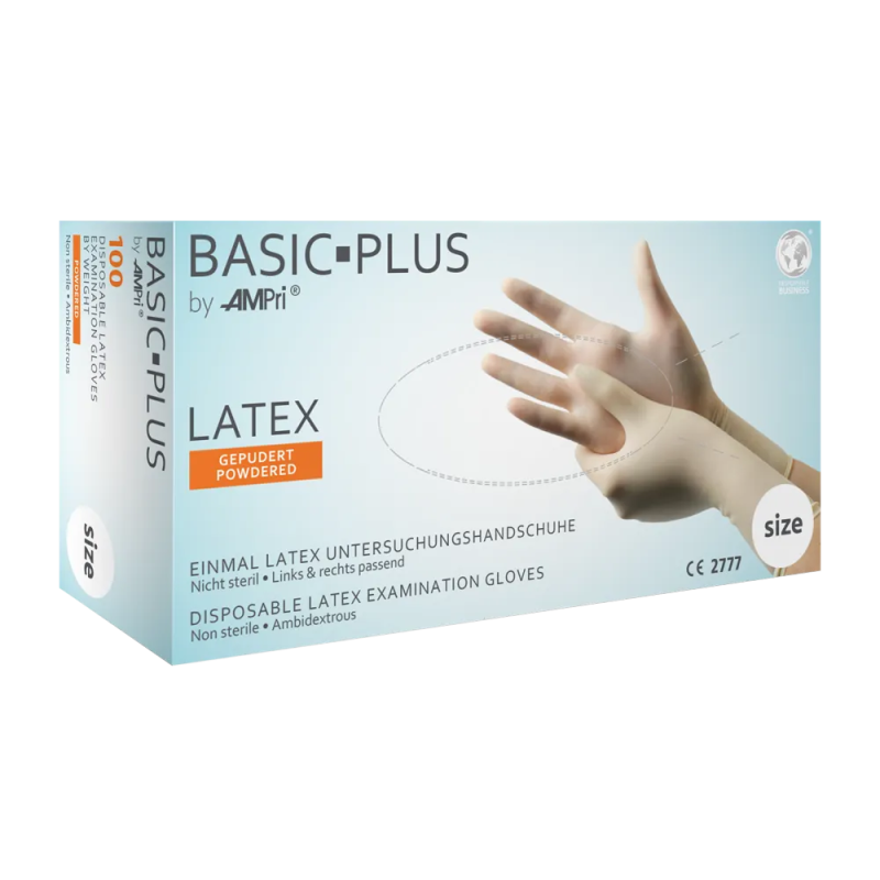 01012-XS Rukavice Basic Plus latex SP 100/1 XS