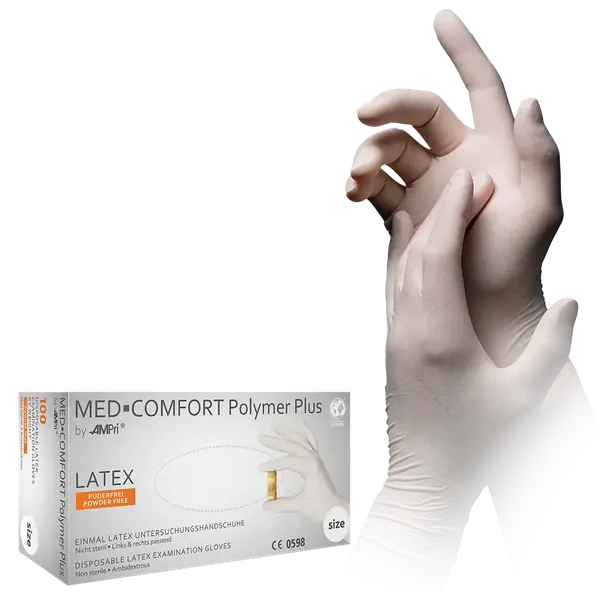 Rukavice Polymer Basic lateks 100/1- 01034