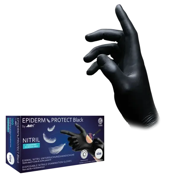 01167-XS Rukavice Epiderm Black nitril 100/1 XS