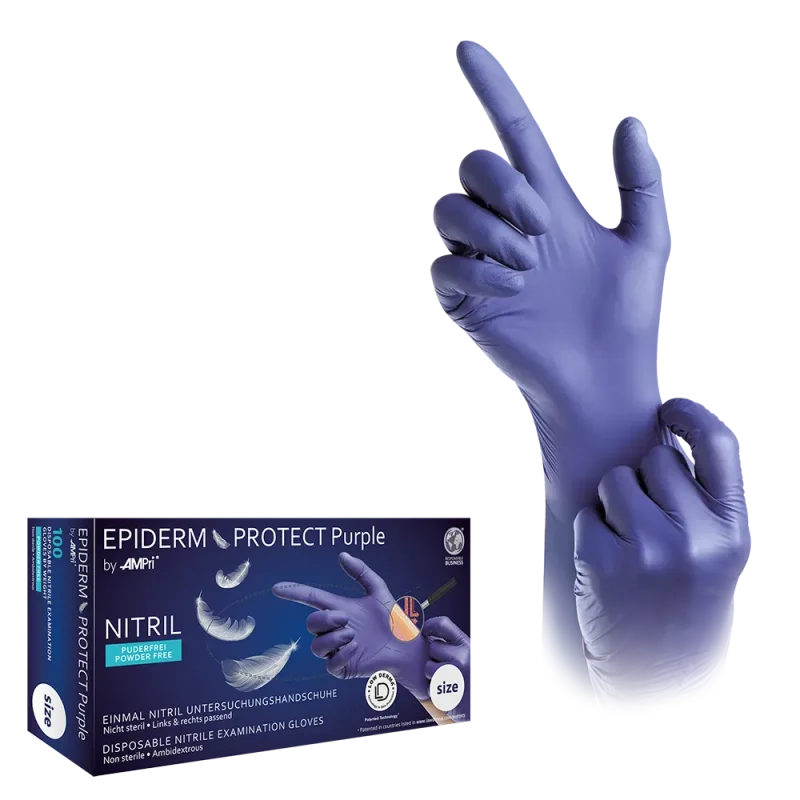 01168-XS Rukavice Epiderm Purple nitril 100/1 XS