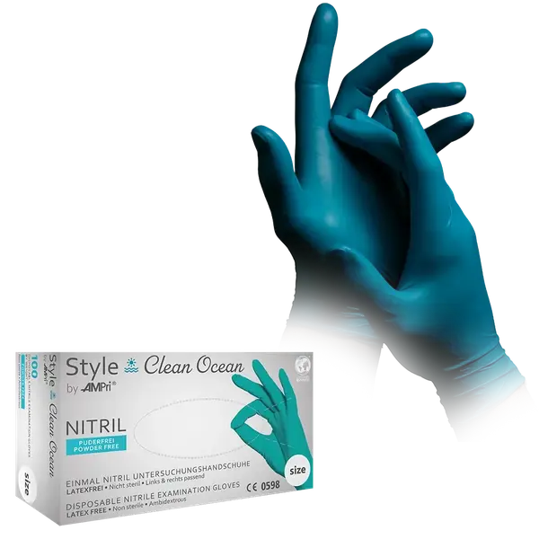 01177-XS Rukavice Style Clean Ocean nitril 100/1 XS