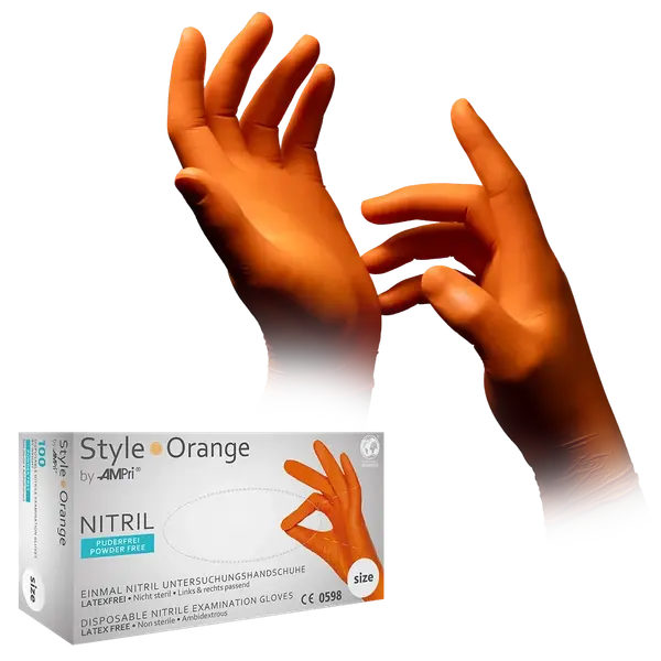 01188-XS Rukavice Style Orange nitril 100/1 XS
