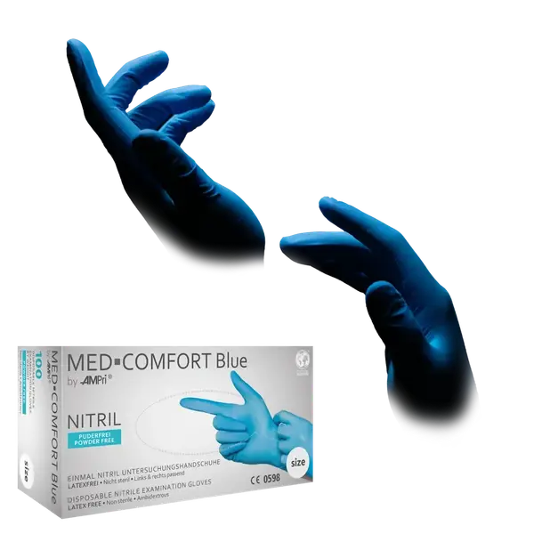Rukavice Med Comfort Blue nitril 100/1- 01192