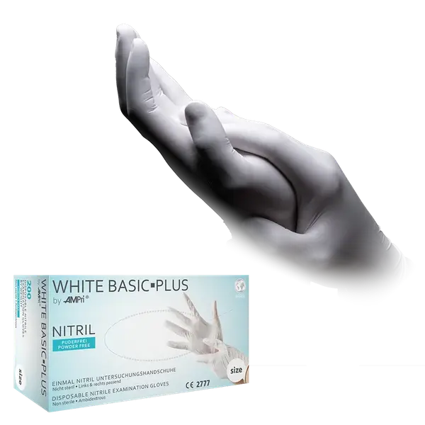 Rukavice White Basic-Plus nitril 200/1- 01200