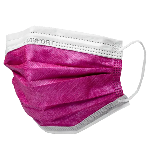 02201-BR Maska Med Comfort  3-slojna 50/1 bordo