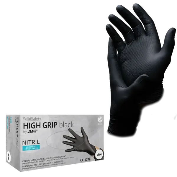 081312-XL Rukavice Solid Safety High Grip nitril crna 100/1 XL