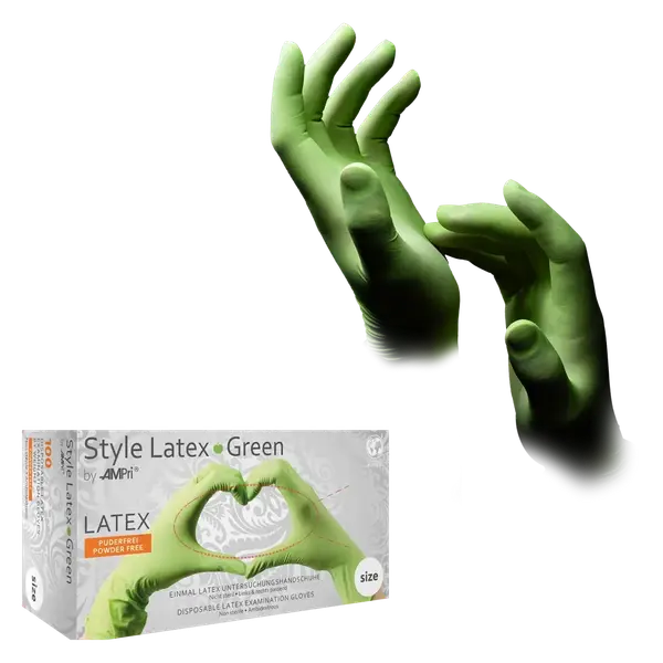 14-026-XS Rukavice Style Green latex 100/1 XS