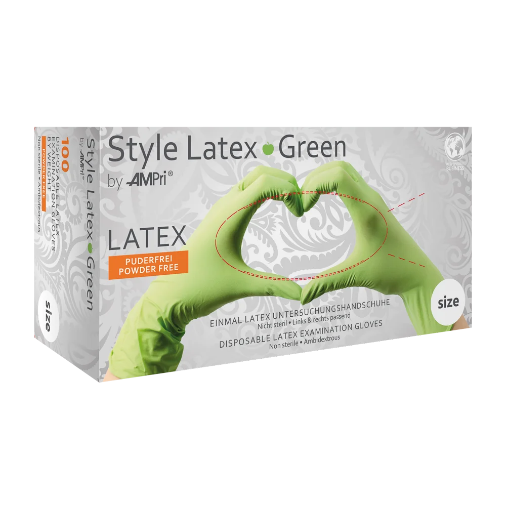 14-026-XS Rukavice Style Green latex 100/1 XS