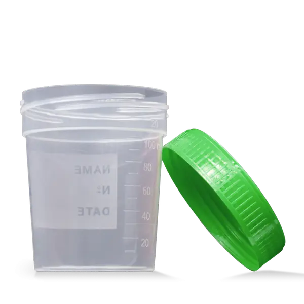 L-09184/100 MC Čaša za urin 100 mL zeleni poklopac 400 kom