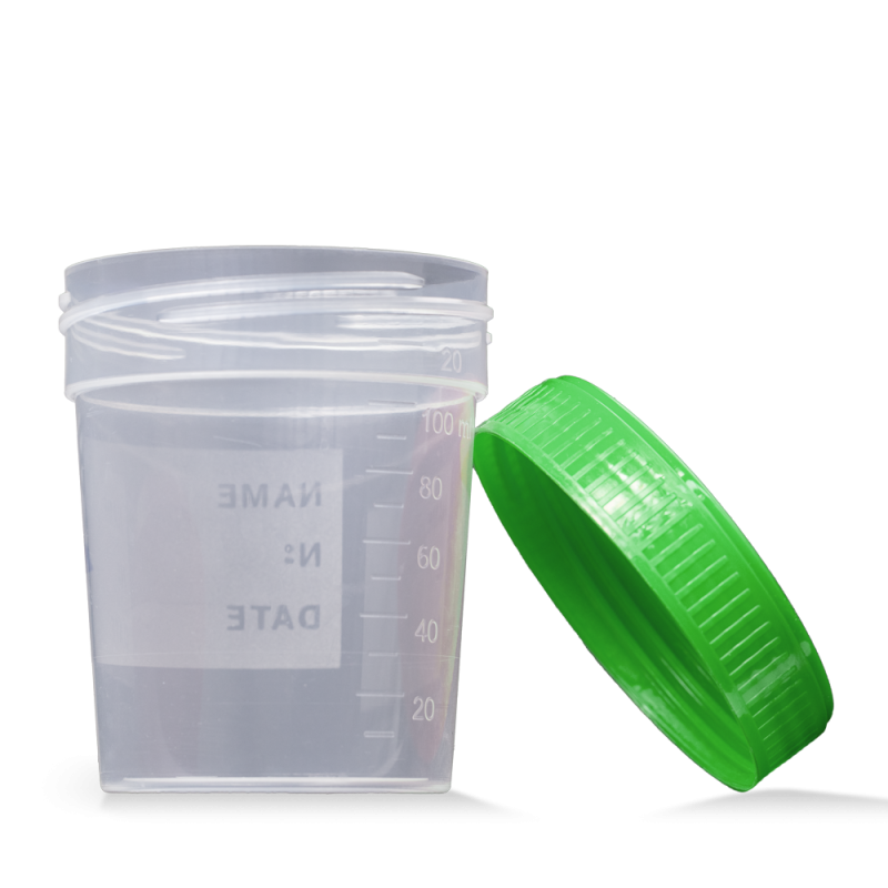 L-09184/100 MC Čaša za urin 100 mL zeleni poklopac 400 kom